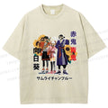 Unisex Samurai Champloo Japanese Printed Washed Tee