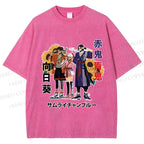 Unisex Samurai Champloo Japanese Printed Washed Tee
