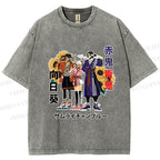 Unisex Samurai Champloo Japanese Printed Washed Tee