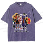 Unisex Samurai Champloo Japanese Printed Washed Tee