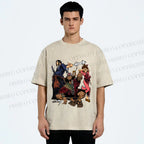 Unisex Samurai Champloo Graffiti  Printed Washed Tee