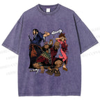 Unisex Samurai Champloo Graffiti  Printed Washed Tee