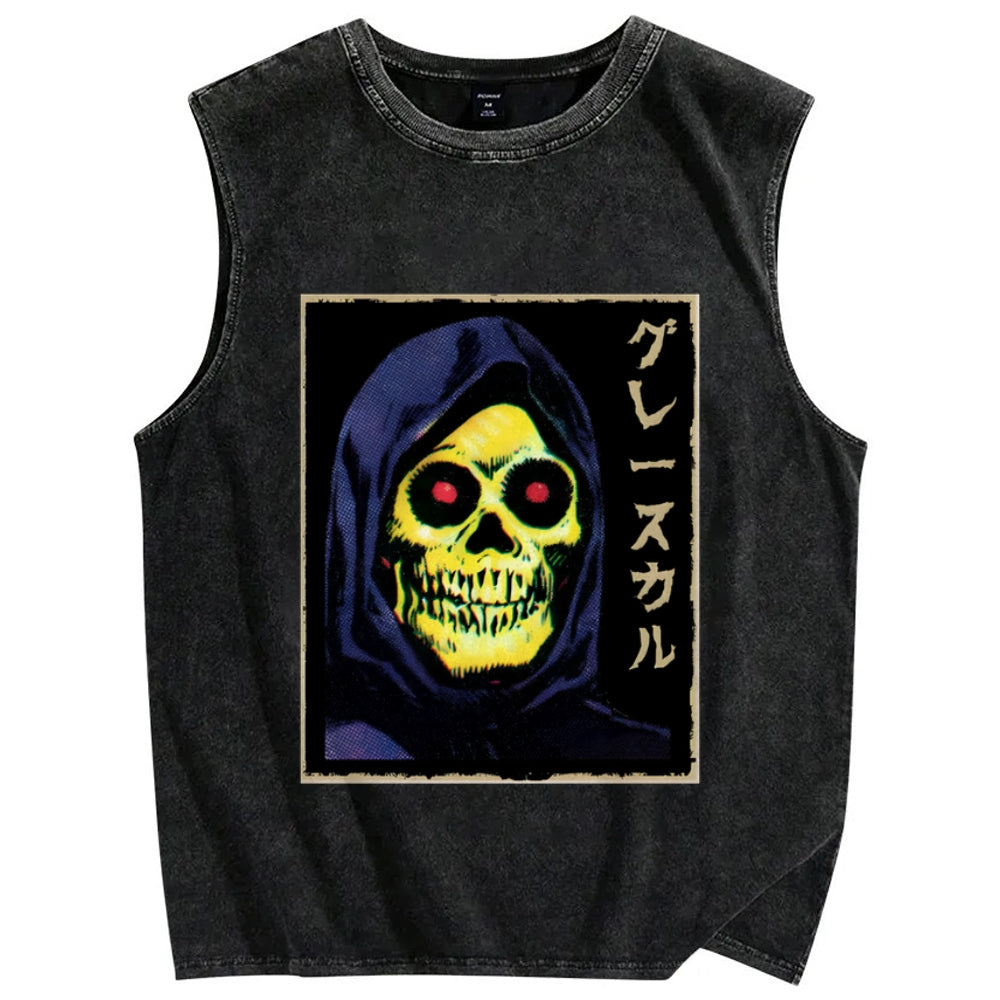 Skeletor Masters Of The Universe Vintage Distressed Washed Tank Top