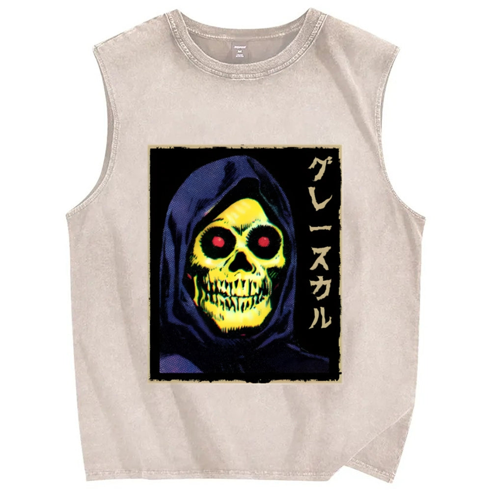 Skeletor Masters Of The Universe Vintage Distressed Washed Tank Top