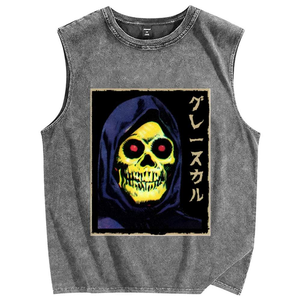 Skeletor Masters Of The Universe Vintage Distressed Washed Tank Top