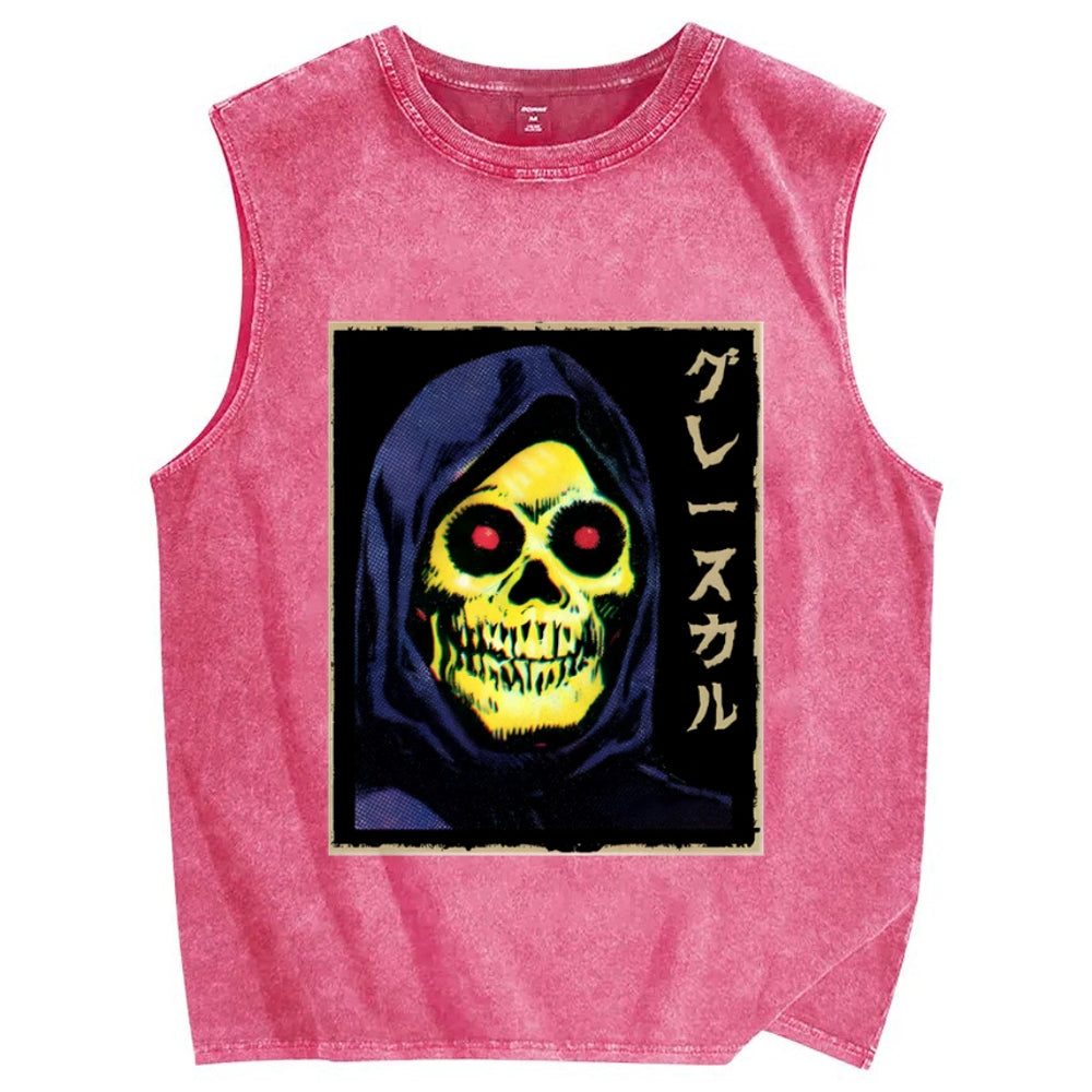 Skeletor Masters Of The Universe Vintage Distressed Washed Tank Top