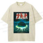 Unisex Akira Printed Washed Tee