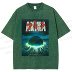 Unisex Akira Printed Washed Tee