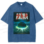 Unisex Akira Printed Washed Tee
