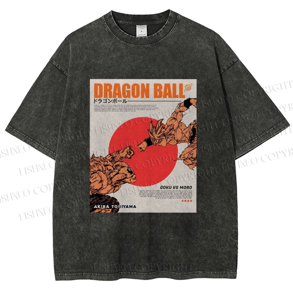 Unisex Dragon Ball Goku Printed Washed Tee