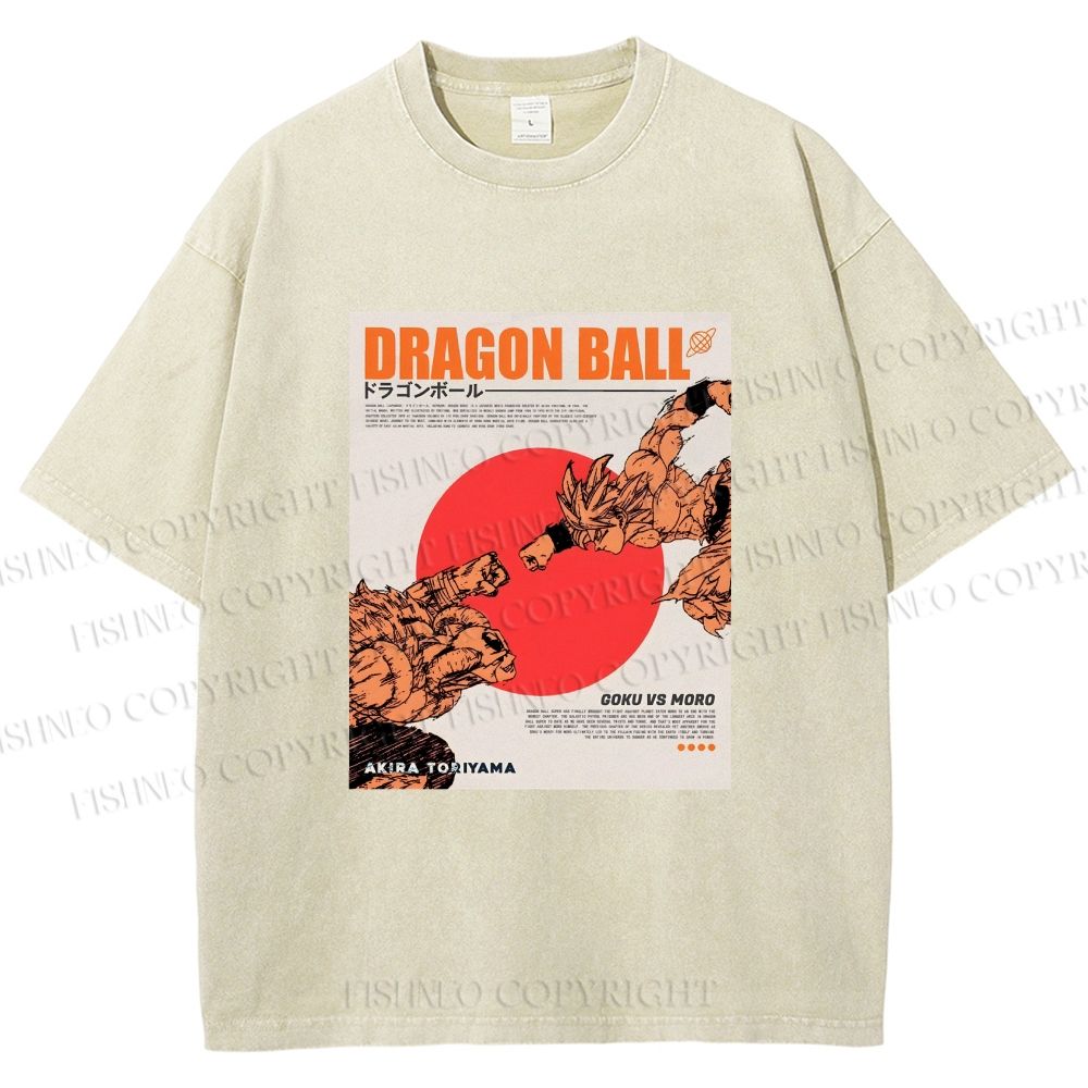 Unisex Dragon Ball Goku Printed Washed Tee