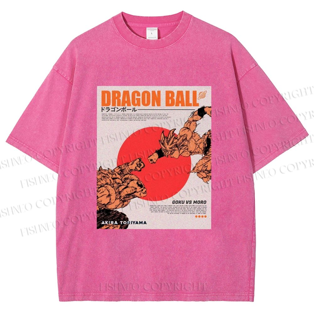 Unisex Dragon Ball Goku Printed Washed Tee