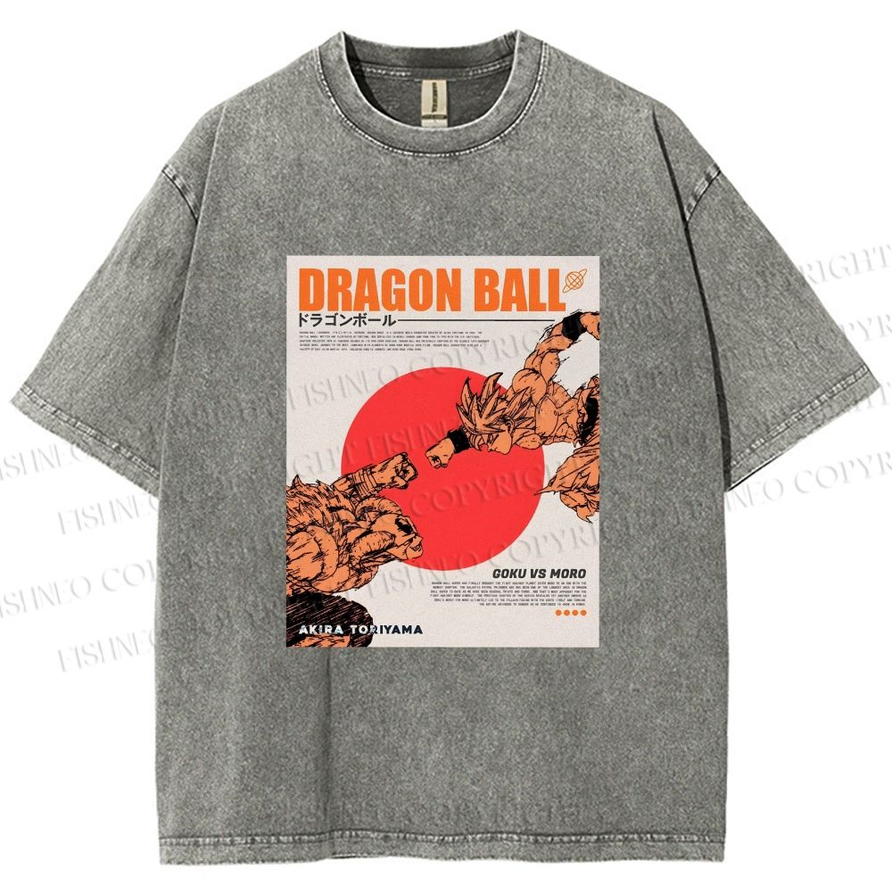 Unisex Dragon Ball Goku Printed Washed Tee