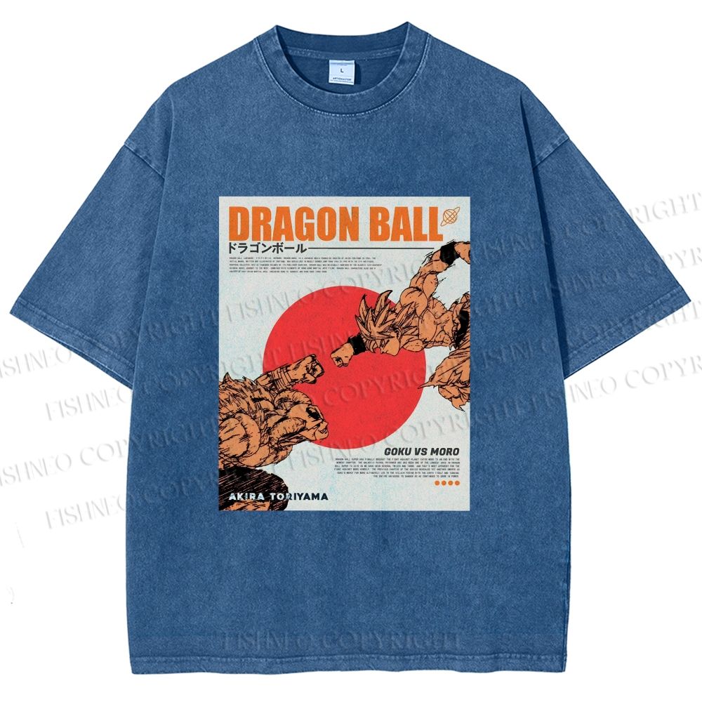 Unisex Dragon Ball Goku Printed Washed Tee