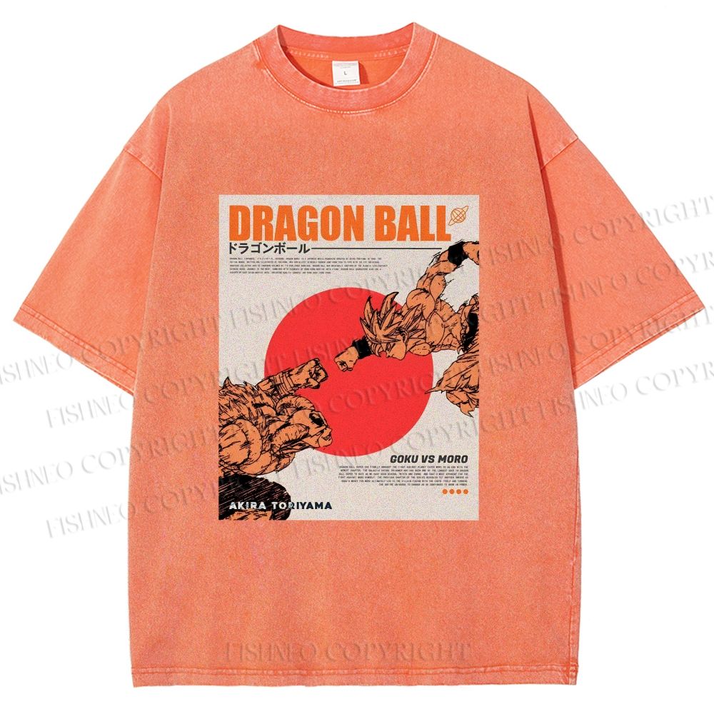 Unisex Dragon Ball Goku Printed Washed Tee