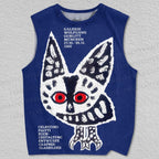 Unisex Art Owl Printed Tank Top