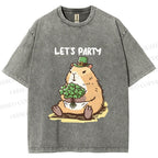 Unisex St.Patrick's Capybara Printed Washed Tee