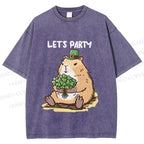 Unisex St.Patrick's Capybara Printed Washed Tee