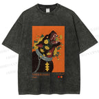 Unisex Kusama Floral Hound Printed Washed Tee