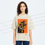 Unisex Kusama Floral Hound Printed Washed Tee