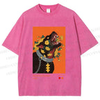 Unisex Kusama Floral Hound Printed Washed Tee