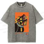 Unisex Kusama Floral Hound Printed Washed Tee