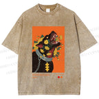 Unisex Kusama Floral Hound Printed Washed Tee
