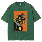 Unisex Kusama Floral Hound Printed Washed Tee