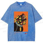 Unisex Kusama Floral Hound Printed Washed Tee