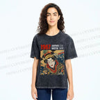 Unisex 1967 Japan Ukiyo-e Beauty Printed Washed Tee