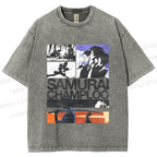 Unisex Samurai Champloo Printed Washed Tee