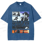 Unisex Samurai Champloo Printed Washed Tee