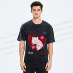 Unisex Yayoi Kusama Panther in Love Printed Washed Tee