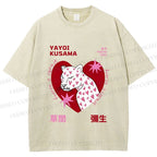 Unisex Yayoi Kusama Panther in Love Printed Washed Tee