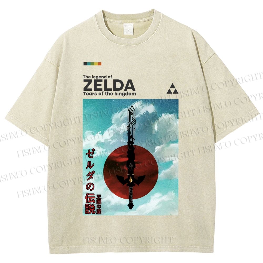 Unisex The Legend of Zelda Printed Washed Tee
