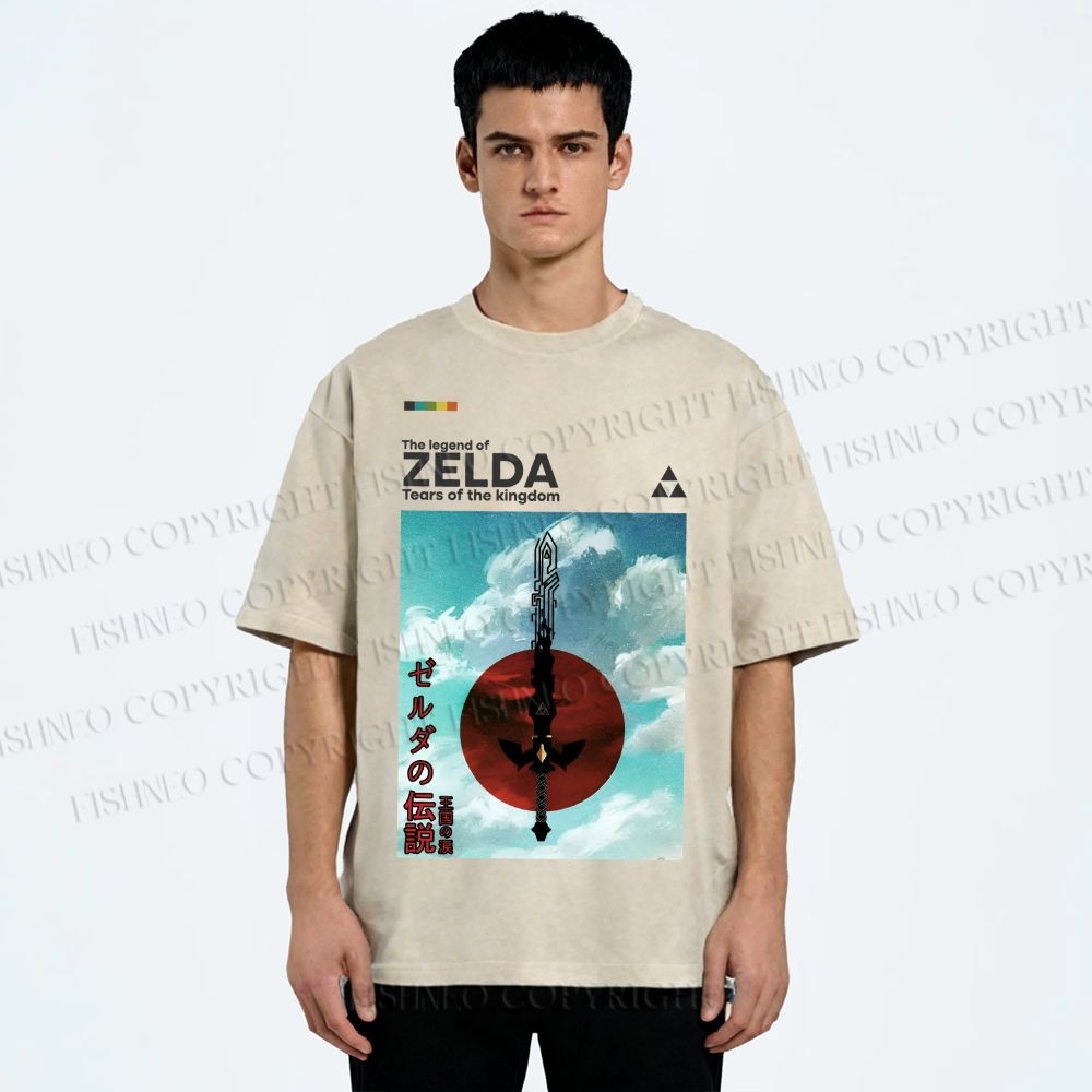 Unisex The Legend of Zelda Printed Washed Tee