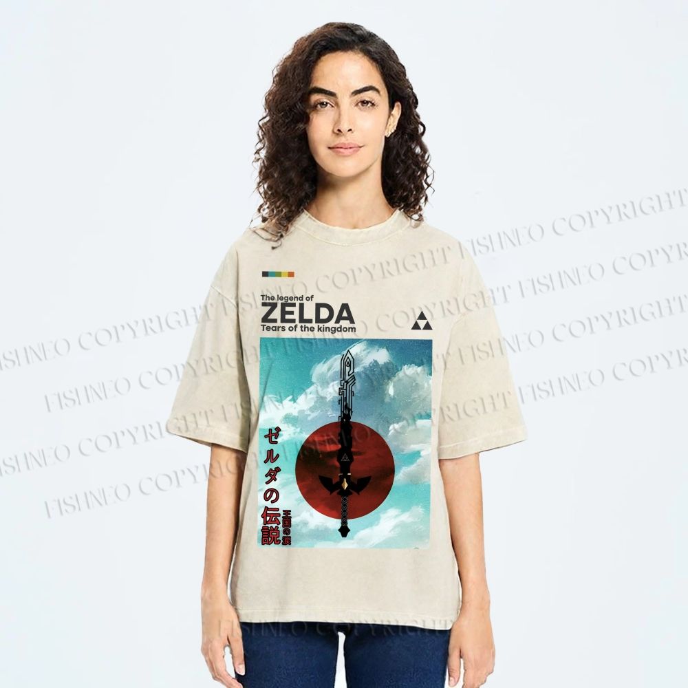 Unisex The Legend of Zelda Printed Washed Tee