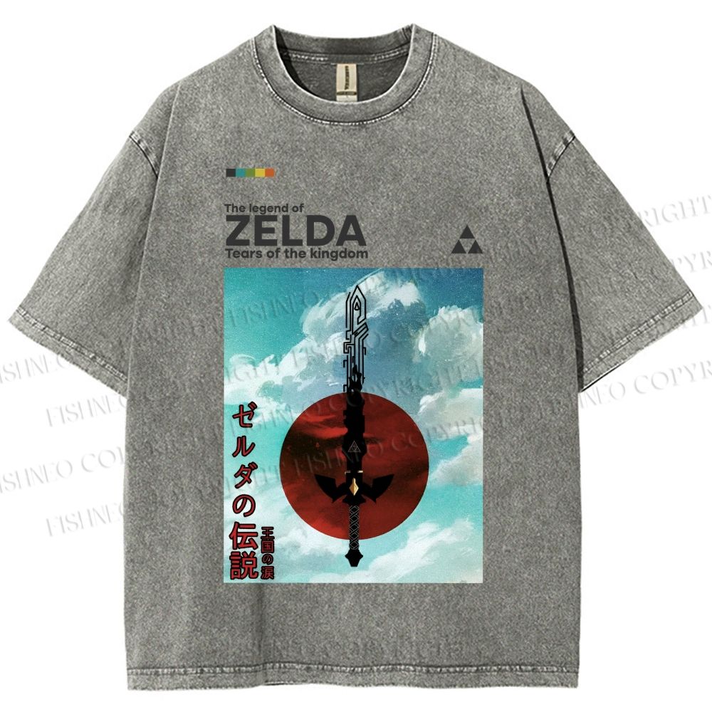 Unisex The Legend of Zelda Printed Washed Tee
