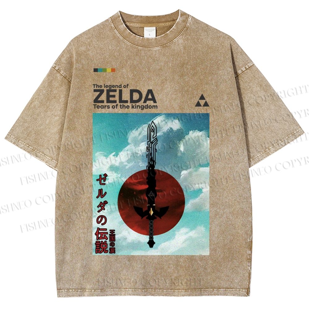 Unisex The Legend of Zelda Printed Washed Tee