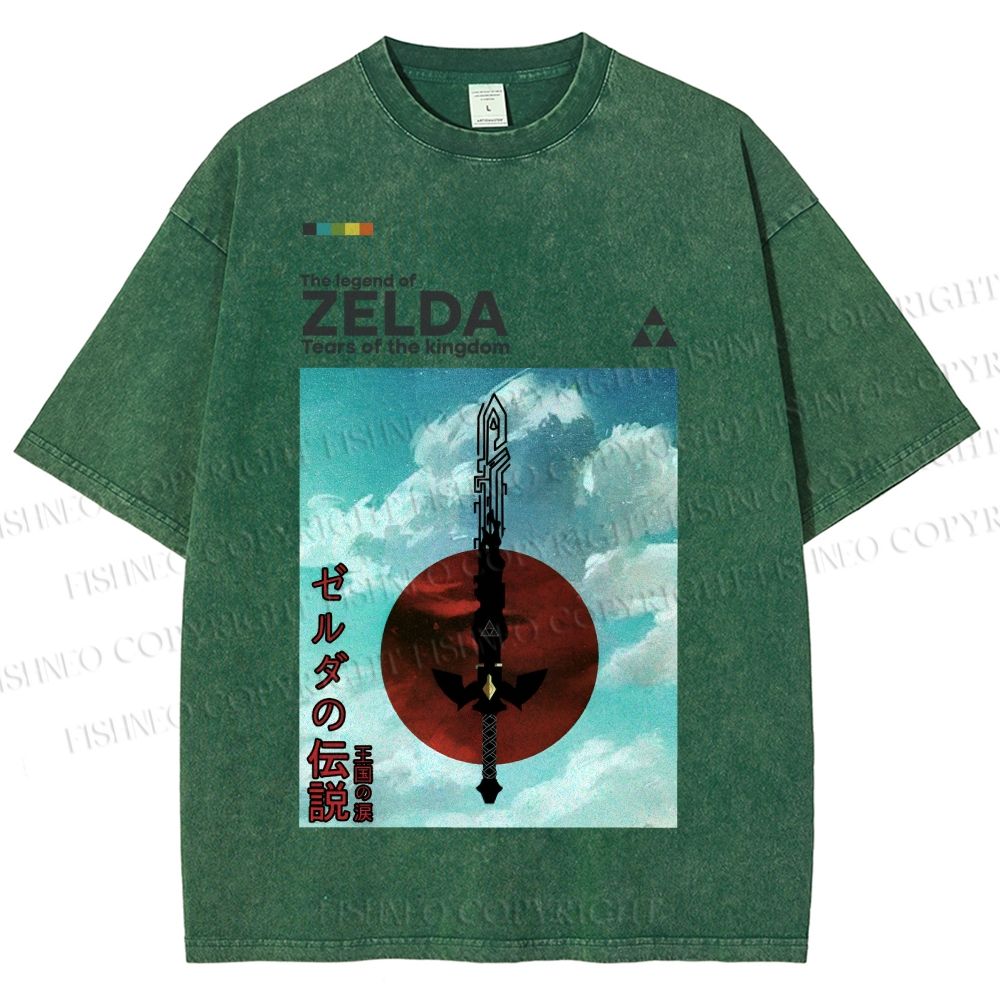 Unisex The Legend of Zelda Printed Washed Tee