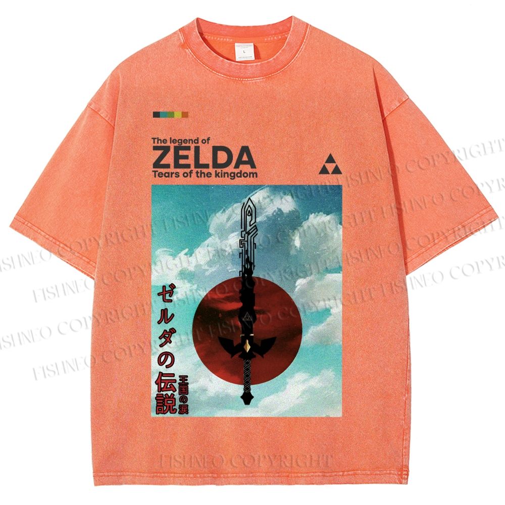 Unisex The Legend of Zelda Printed Washed Tee