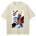 Unisex Goku Dragon Ball Printed Washed Tee