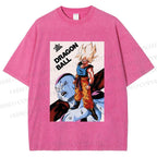 Unisex Goku Dragon Ball Printed Washed Tee