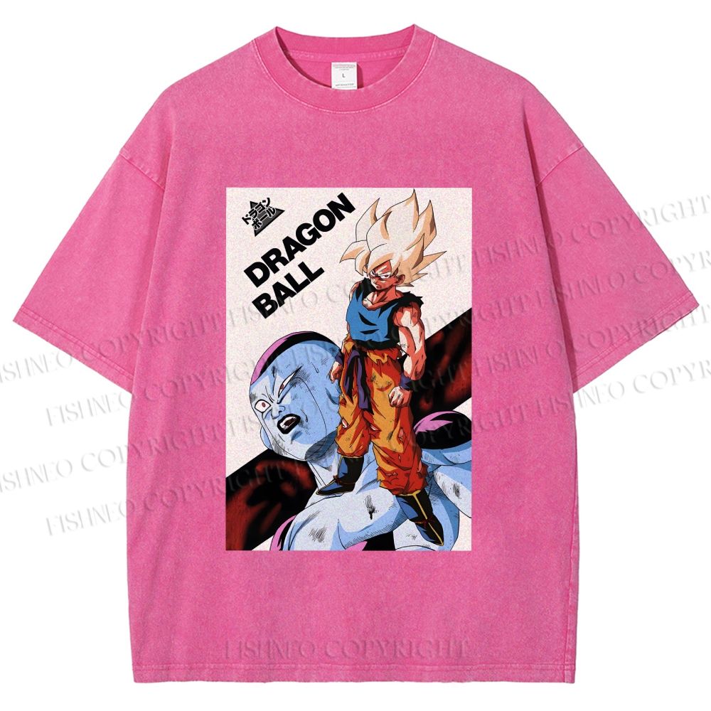 Unisex Goku Dragon Ball Printed Washed Tee