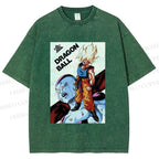 Unisex Goku Dragon Ball Printed Washed Tee