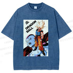 Unisex Goku Dragon Ball Printed Washed Tee