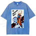 Unisex Goku Dragon Ball Printed Washed Tee
