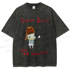 Unisex Forever Young Yoshitomo Nara Printed Washed Tee