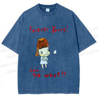 Unisex Forever Young Yoshitomo Nara Printed Washed Tee