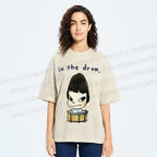 Unisex Yoshitomo Nara In The Drum Printed Washed Tee